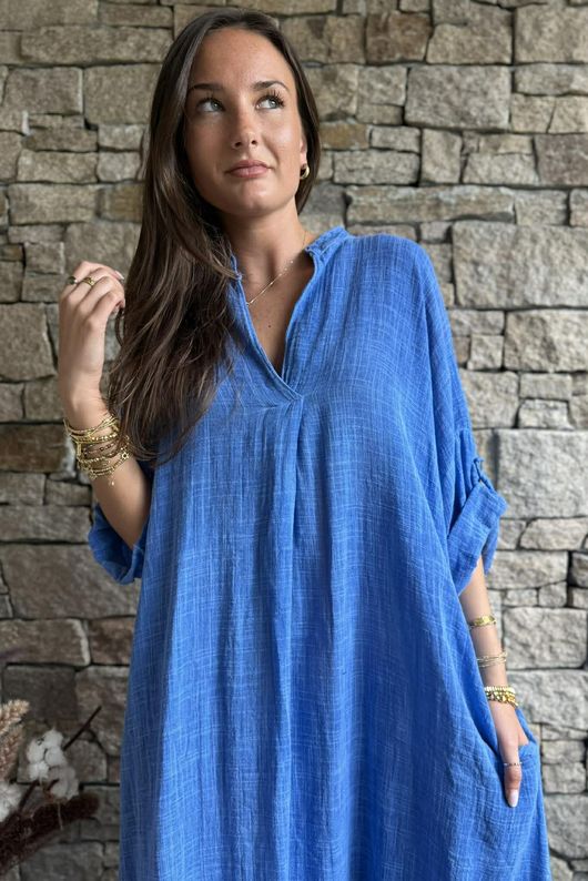Kasbah Souk Dress Washed Bahama Blue 